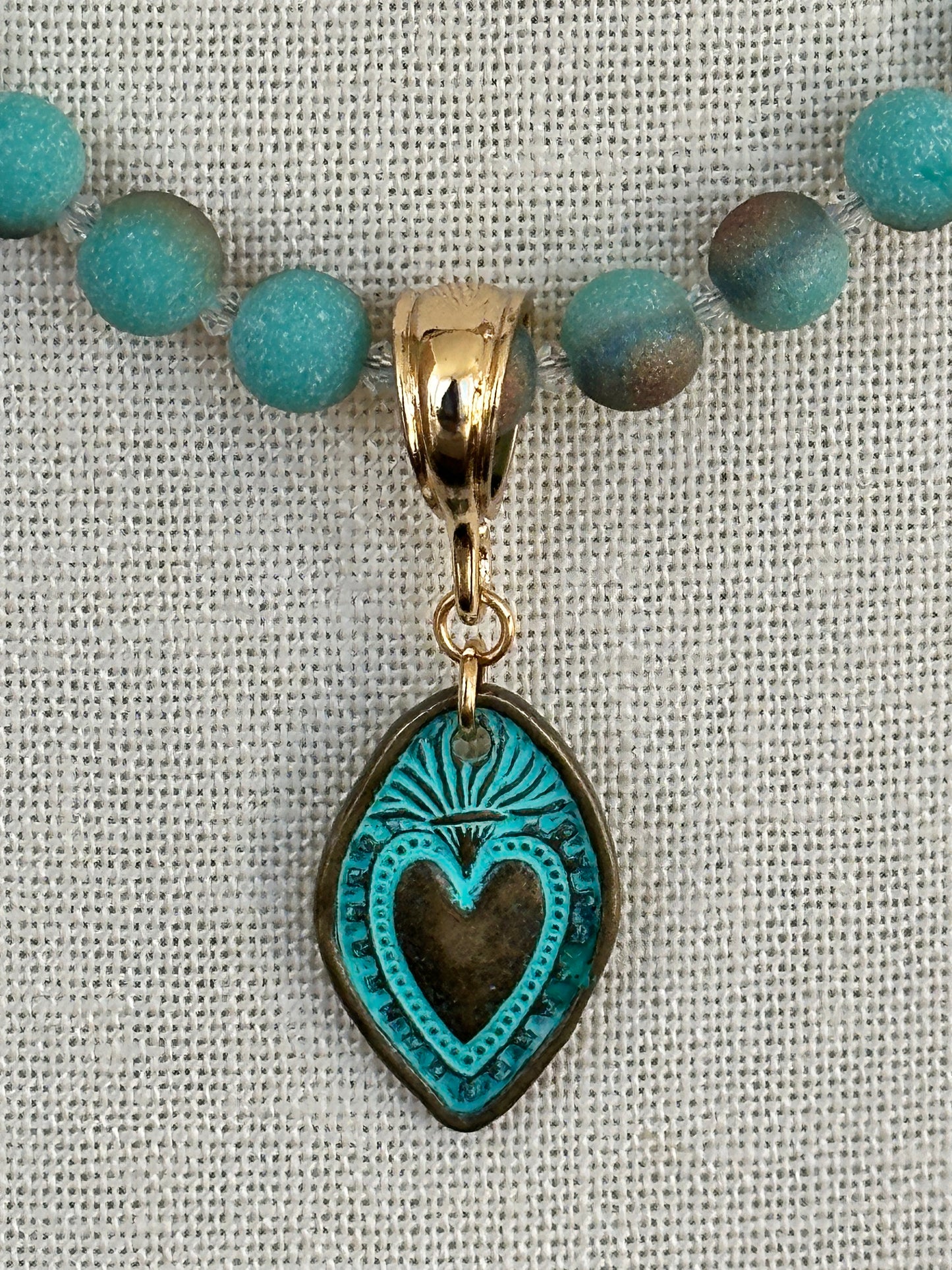 Patina Heart Necklace