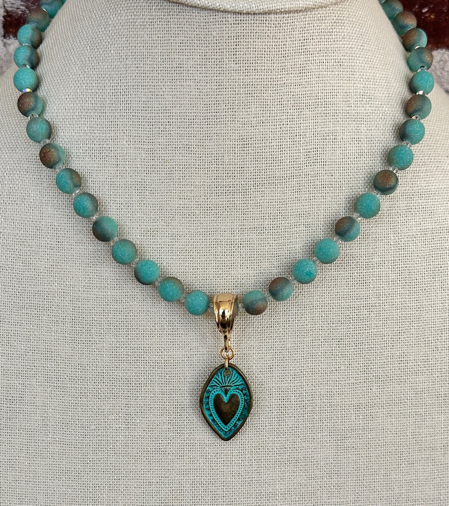 Patina Heart Necklace