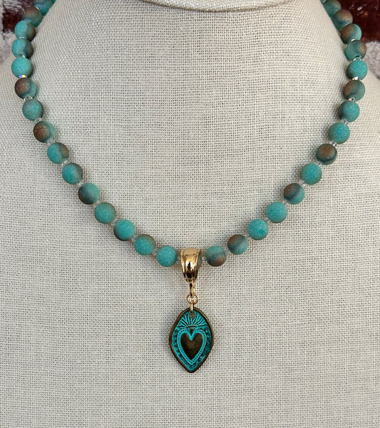 Patina Heart Necklace