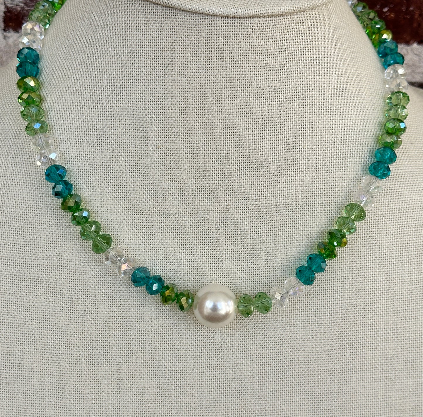 Crystal Mix Pearl Necklace