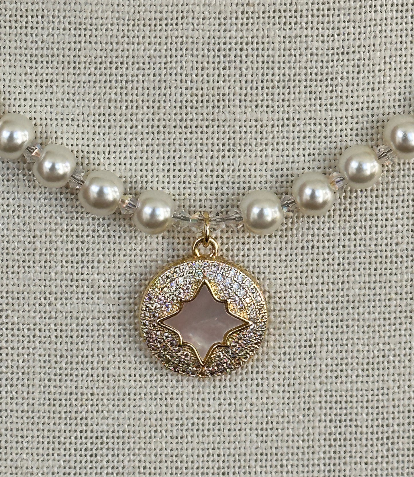 Starlit Mother-of-Pearl Pendant Necklace
