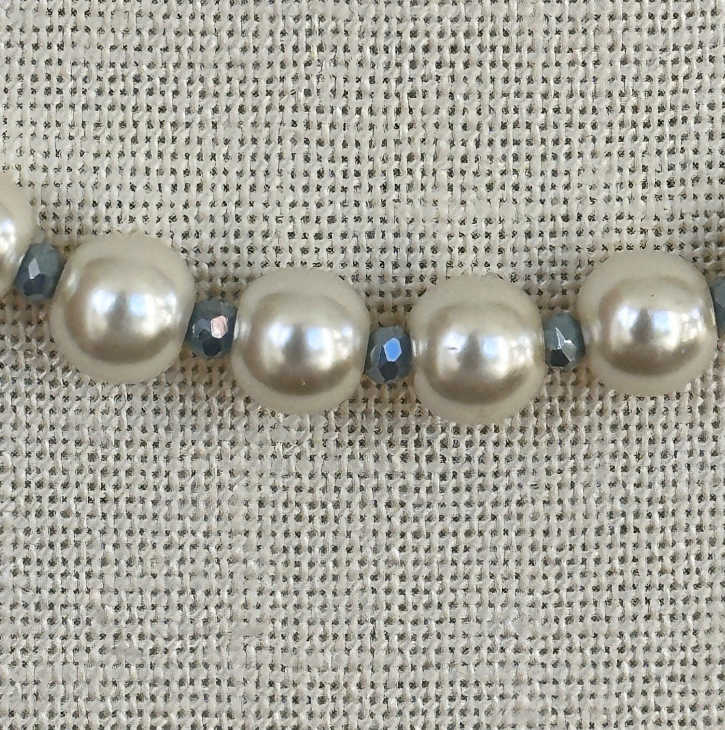 Blue Accent Pearl Necklace