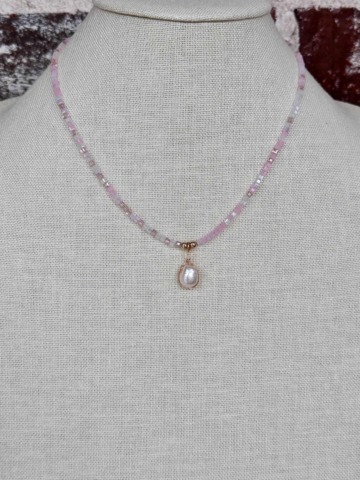 Blue Mist Pearl Necklace