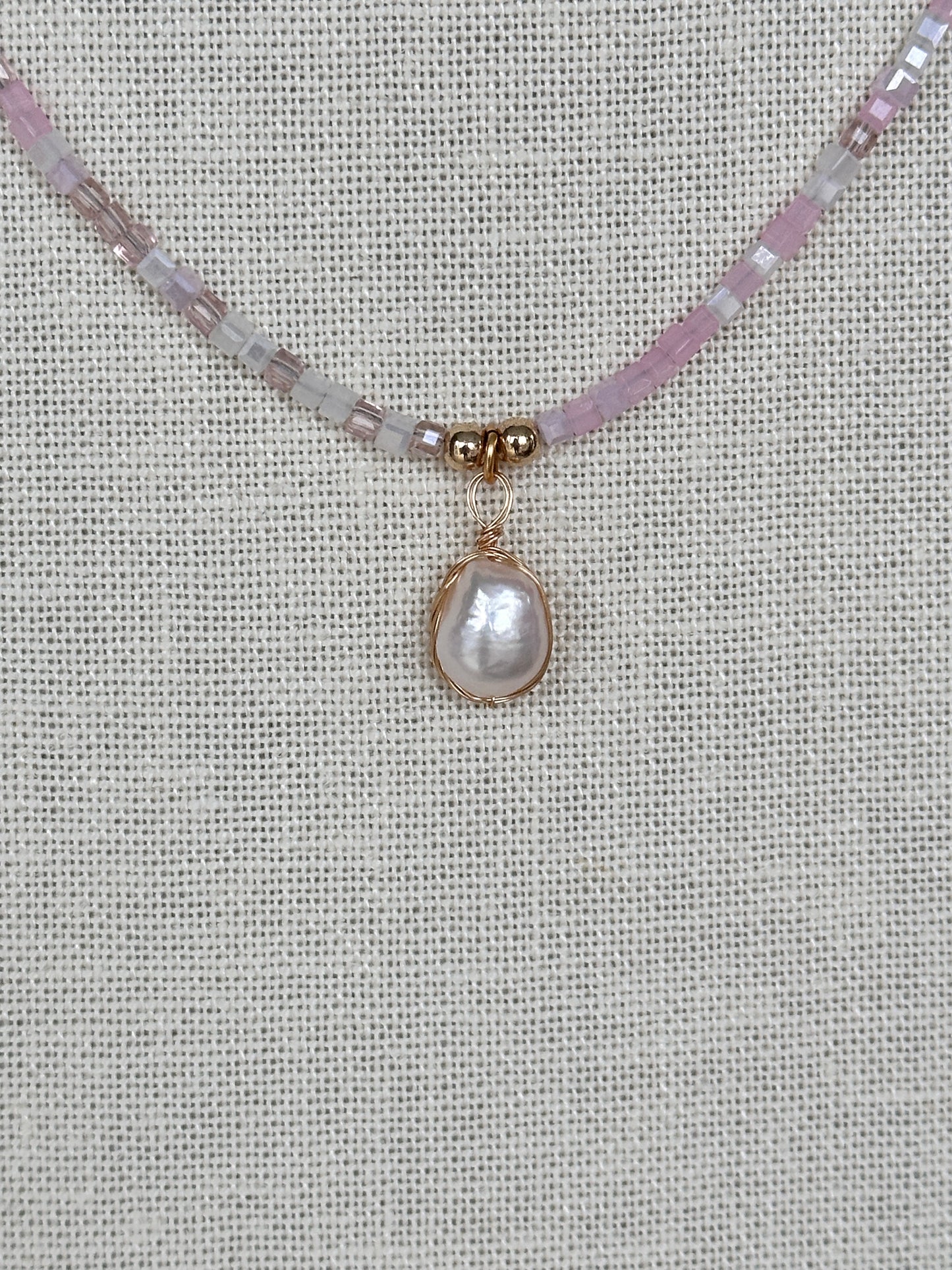 Blue Mist Pearl Necklace