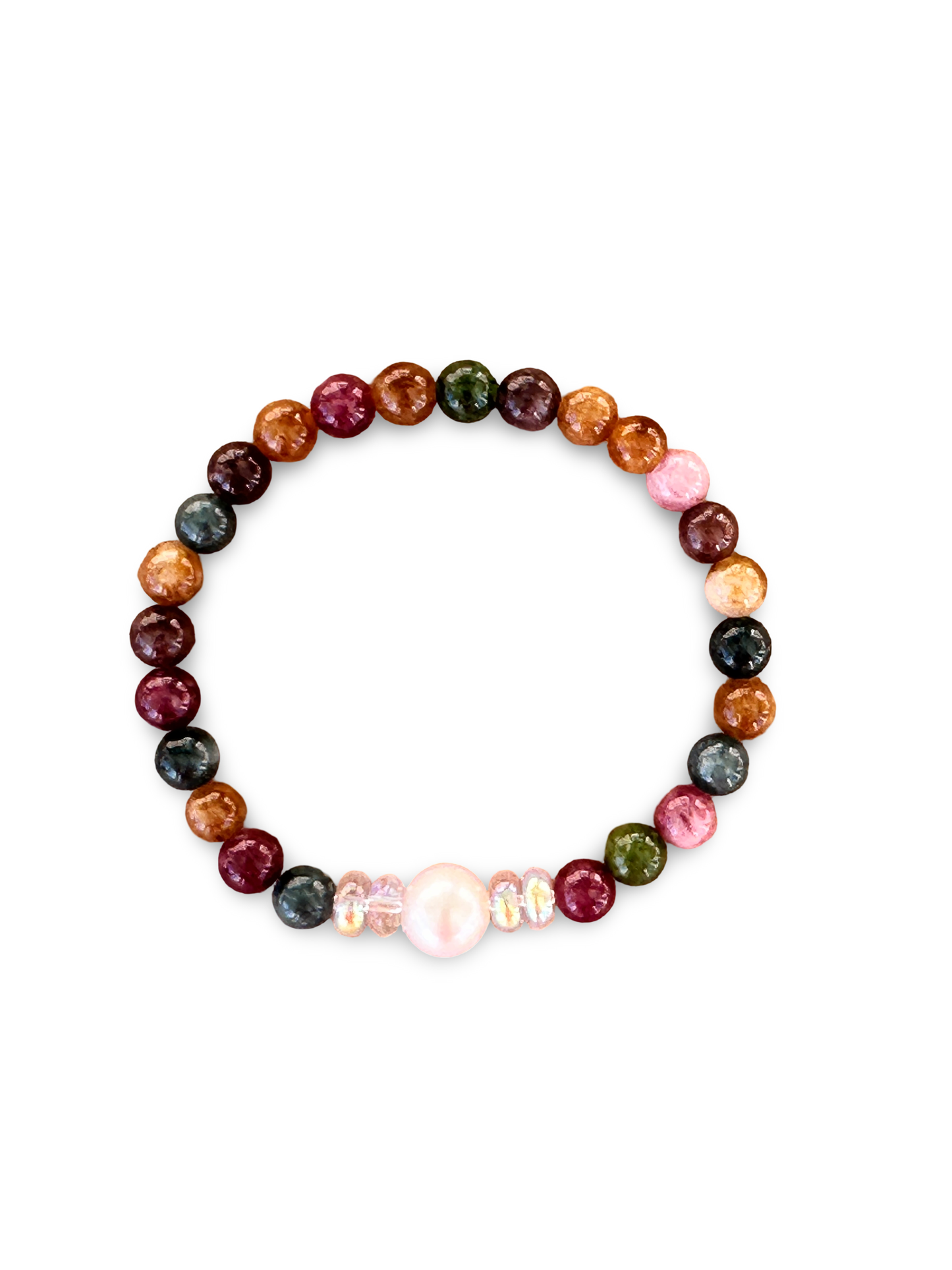 Mylasian Jade Stretch Bracelet with Freshwater Pearl